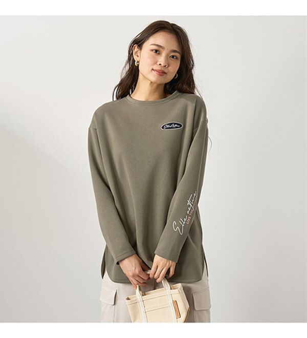 BELLUNA（ベルーナ）の「＜ＥＬＬＥ　Ａｃｔｉｖｅ＞バックリボンロゴチュニック（チュニック）」｜詳細画像