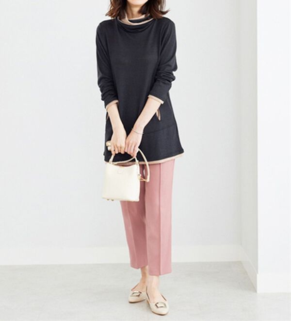 BELLUNA（ベルーナ）の「衿デザイン配色チュニック（チュニック）」｜詳細画像