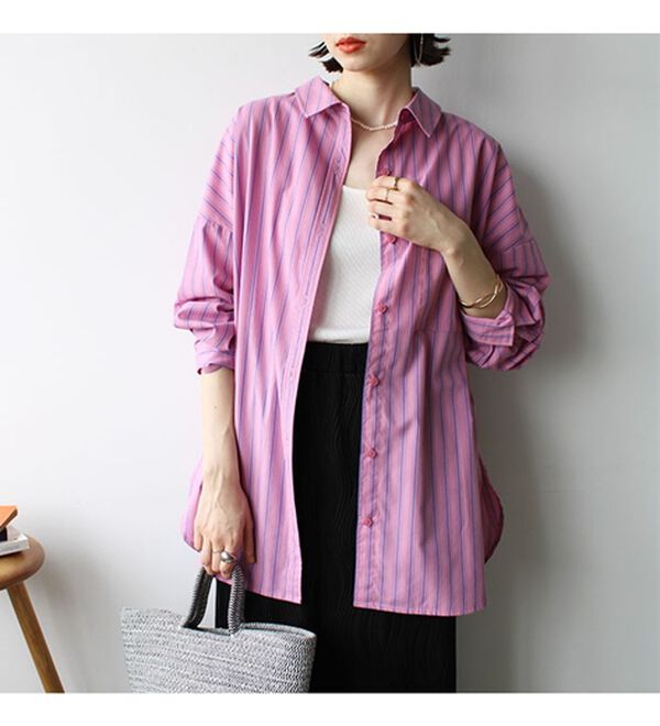 GeeRA（ジーラ）の「アソート柄オーバーサイズシャツ（シャツ）」｜詳細画像