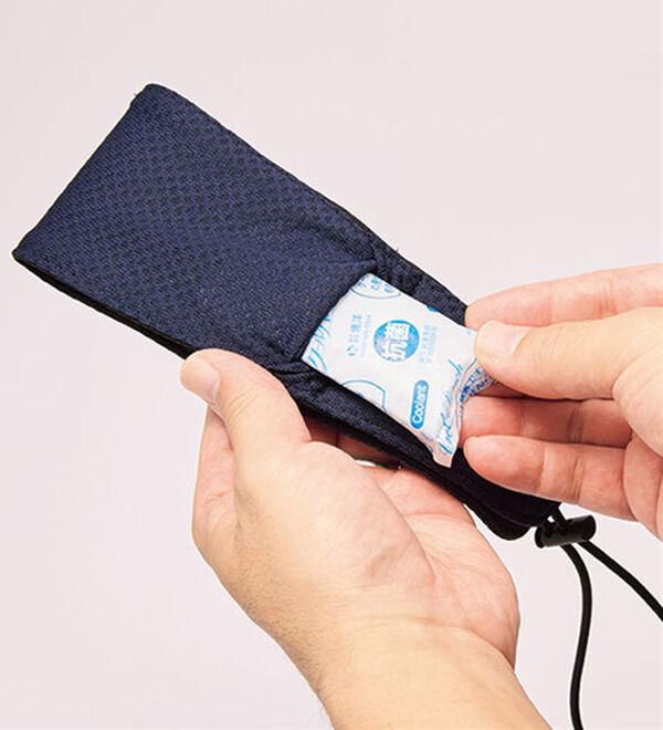 「【２色組】Ｗの冷却効果！ネッククーラー２色組（保冷剤付）（メンズストール・マフラー）」｜詳細画像