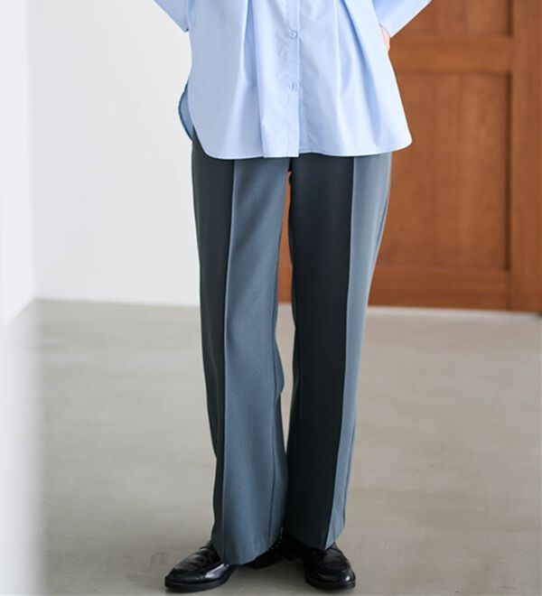 RANAN（ラナン）の「裏起毛美脚シルエットピンタックワイドパンツ（フルレングスパンツ）」｜詳細画像