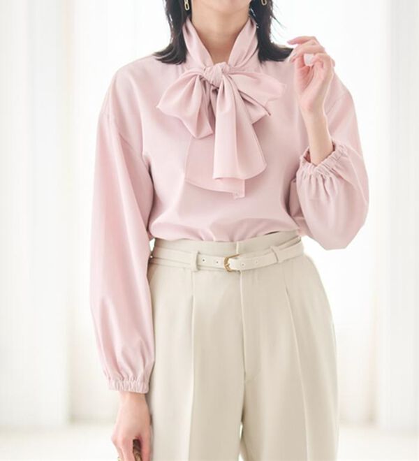RANAN（ラナン）の「とろみボウタイブラウス（ブラウス）」｜詳細画像