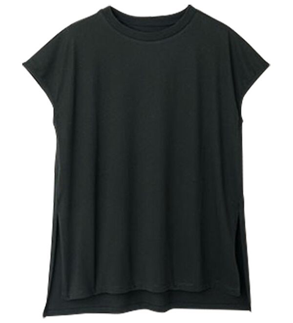 RANAN（ラナン）の「＜ＢＣ＞綿１００％ひんやりサイドスリットフレンチスリーブチュニック（チュニック）」｜詳細画像