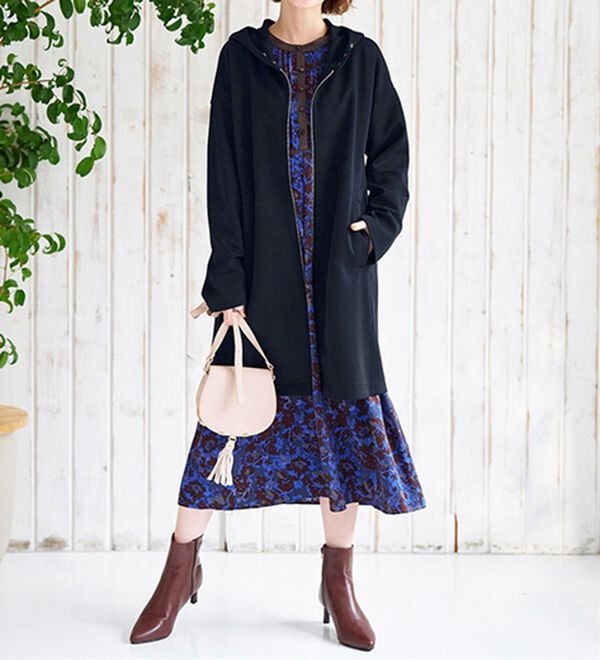 BELLUNA（ベルーナ）の「衿デザインロング丈パーカー（パーカー）」｜詳細画像