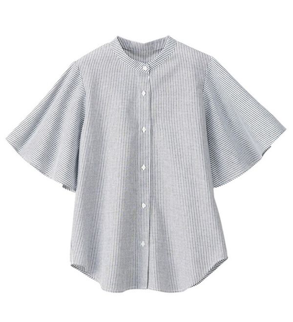 GeeRA（ジーラ）の「フレアー袖バンドカラーブラウス（ブラウス）」｜詳細画像