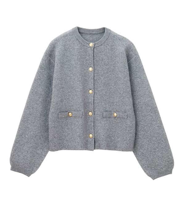 RANAN（ラナン）の「【4つの機能付き】洗える！ゴールド調ボタンニットカーディガン（ニットカーディガン）」｜詳細画像