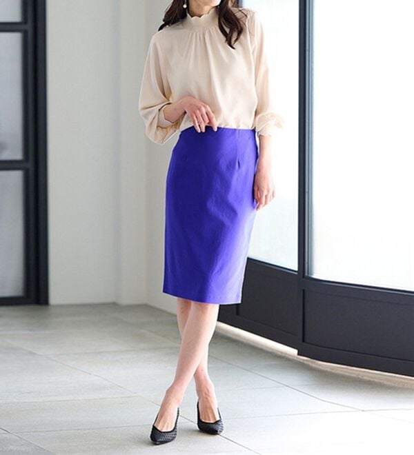 RANAN（ラナン）の「夏に嬉しい機能付！ストレッチタイトスカート（ひざ丈スカート）」｜詳細画像