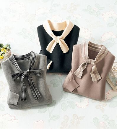 ルフラン（ルフラン）の「【３色組】衿デザインニット（ニット・セーター）」