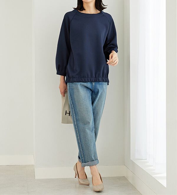 BELLUNA（ベルーナ）の「軽やか！メッシュダンボールプルオーバー（カットソー）」｜詳細画像