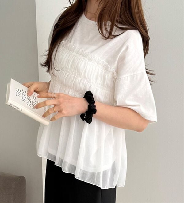 GeeRA（ジーラ）の「シアービスチェドッキングＴシャツ（カットソー）」｜詳細画像