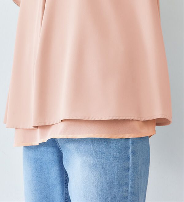 alotta（アロッタ）の「シフォンレイヤードＶネックブラウス（ブラウス）」｜詳細画像