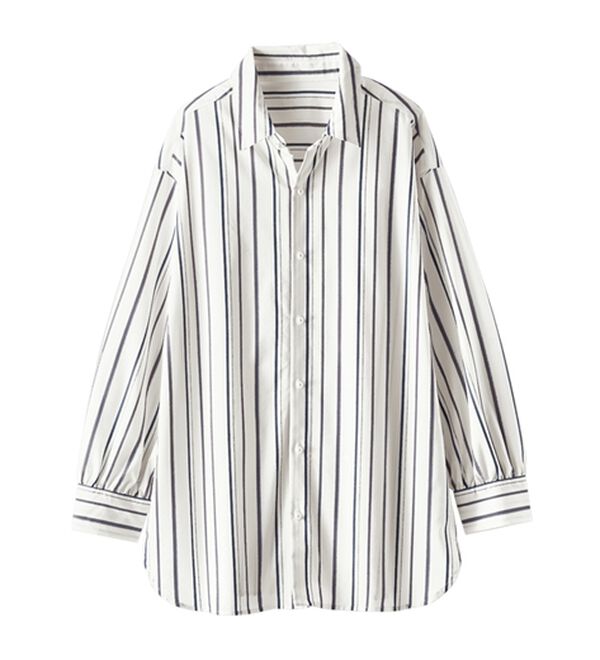 BELLUNA（ベルーナ）の「＜ＳＯＬＯＴＥＸ　Ｒ＞パールボタンチュニック（シャツ）」｜詳細画像