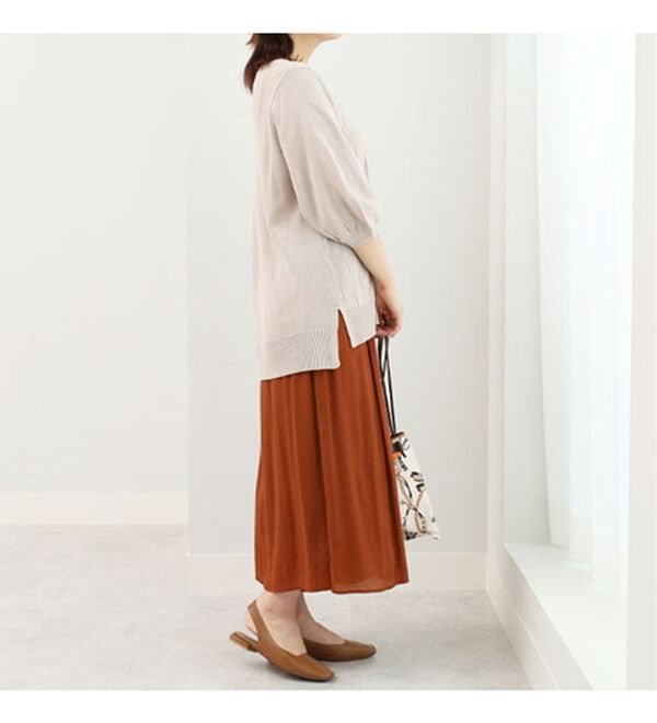 BELLUNA（ベルーナ）の「格子柄ニットプルオーバー（ニット・セーター）」｜詳細画像