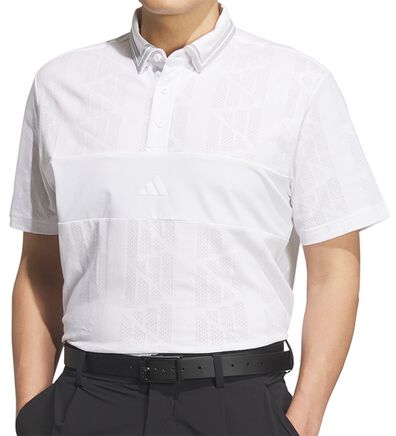 「＜ａｄｉｄａｓ＞ビヨンドザコースジャガードＢＯＳロゴ半袖シャツ（メンズポロシャツ）」