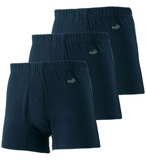 「【３枚組】＜クロコダイル＞綿１００％ニットトランクス（メンズトランクス）」｜ネイビー3枚組