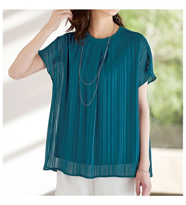 BELLUNA（ベルーナ）の「【３枚組】シアーストライププルオーバー（カットソー）」｜詳細画像