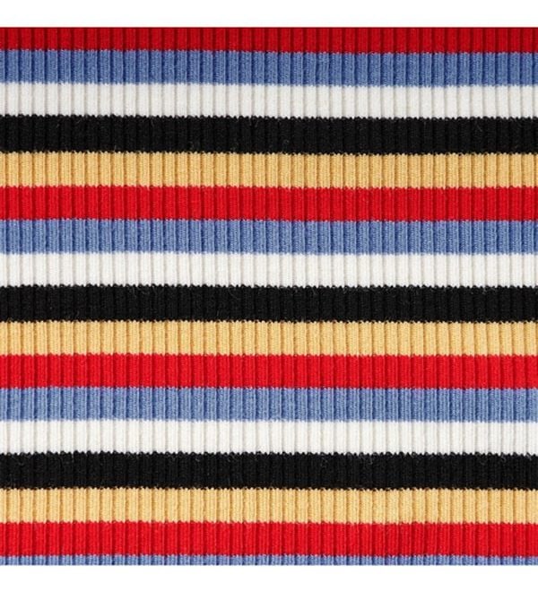 GeeRA（ジーラ）の「マルチボーダー５分袖リブカットソー（カットソー）」｜詳細画像