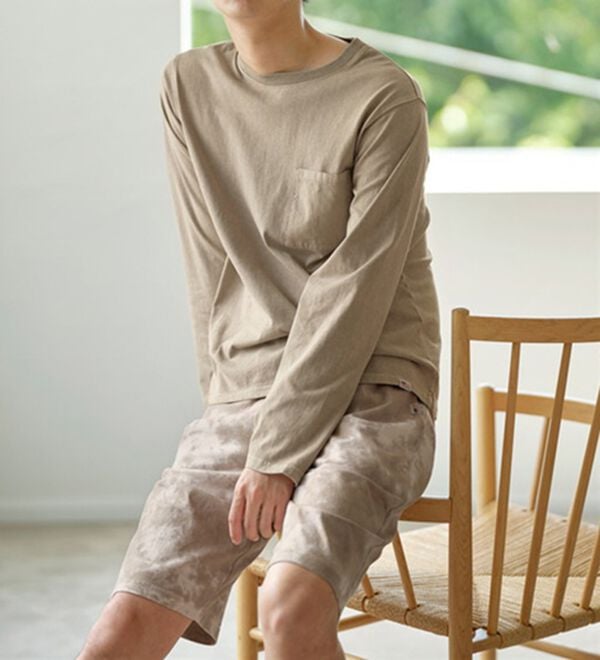 YU'NOW（ユナウ）の「【上下２点セット】ＵＳＡコットンＴシャツ＆パンツセット＜ユニセックス＞（パジャマ・ルームウェア）」｜詳細画像