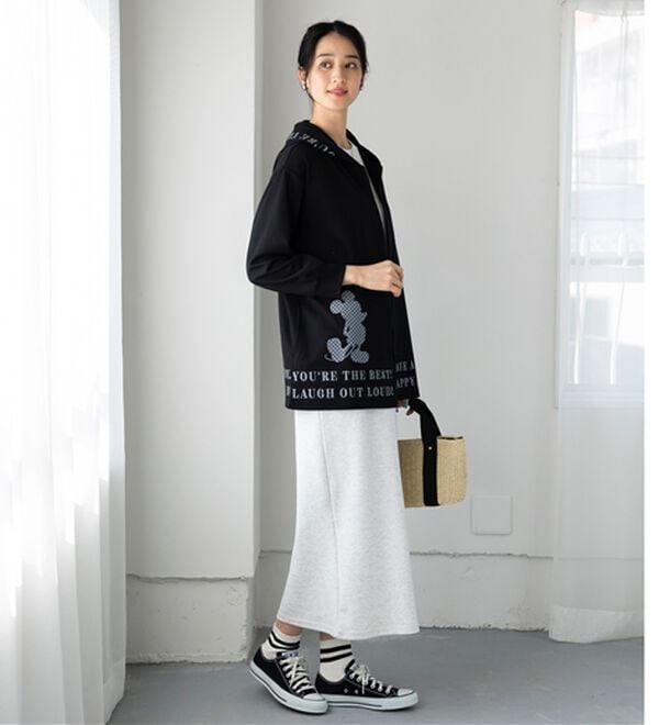 BELLUNA（ベルーナ）の「＜Ｄｉｓｎｅｙ＞【ミッキー】ロゴプリント裏メッシュパーカー（パーカー）」｜詳細画像