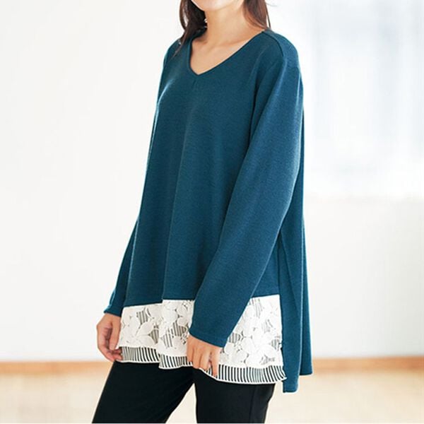 BELLUNA（ベルーナ）の「レイヤード風カットソーチュニック（チュニック）」｜詳細画像