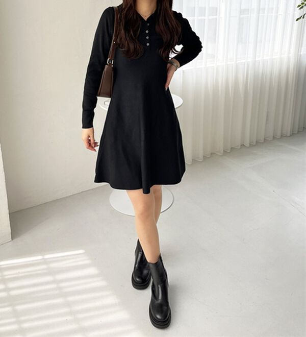 ペプラムニットミニワンピース - ベルーナ【公式】