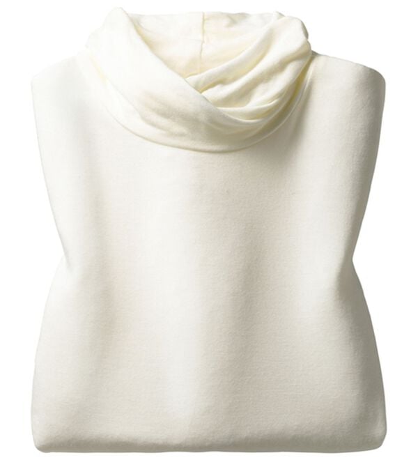 ルフラン（ルフラン）の「ホッと快適＊ウール入りプルオーバー（カットソー）」｜白