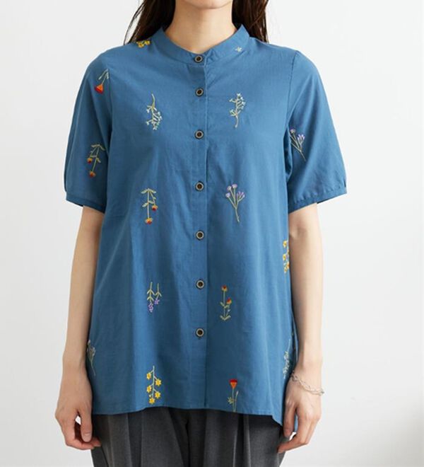 BELLUNA（ベルーナ）の「【Ｌａｇｒｉｌｕａ】花柄刺しゅうデザインチュニック（チュニック）」｜詳細画像