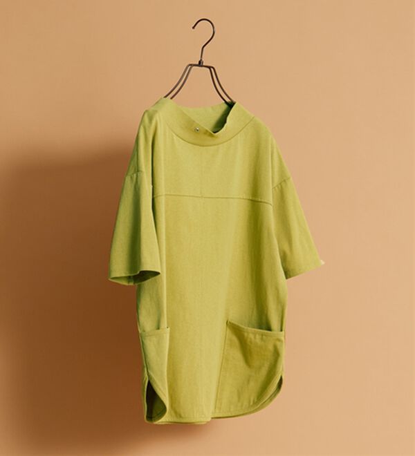 BELLUNA（ベルーナ）の「抗菌防臭綿１００％切替デザインプルオーバー（カットソー）」｜詳細画像