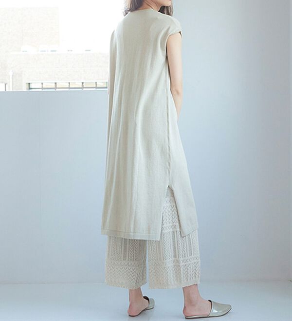 RANAN（ラナン）の「夏でも涼しい！綿１００％ニットセットアップ（セットアップ）」｜詳細画像