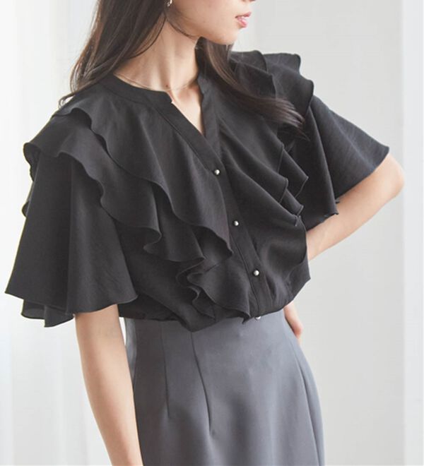 RANAN（ラナン）の「ラッフルフリルブラウス（ブラウス）」｜詳細画像