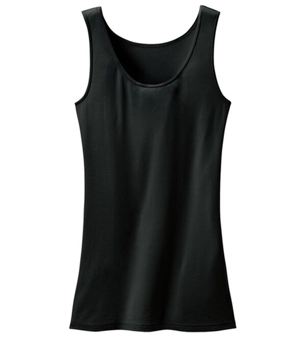 LAVIENNE（ラヴィエンヌ）の「【Ｓｉｌｋｙ　Ｆｉｔ】タンクトップ（肌着・インナーウェア）」｜ブラック