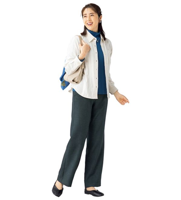 ルフラン（ルフラン）の「日本製肌にさらり綿混ラク楽パンツ（フルレングスパンツ）」｜詳細画像