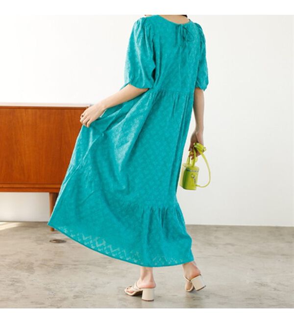 GeeRA（ジーラ）の「ジャカードパフスリーブワンピース（その他ワンピース）」｜詳細画像