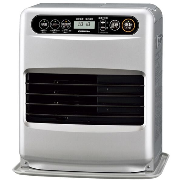 「コロナ　コンパクト石油ファンヒーター（ストーブ・ヒーター）」｜シルバー