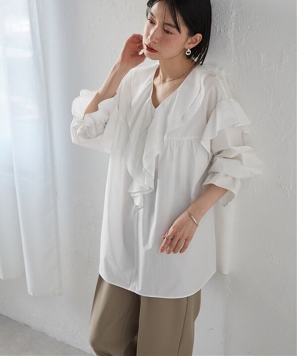 RANAN（ラナン）の「ビッグカラーフリルブラウス（ブラウス）」｜詳細画像