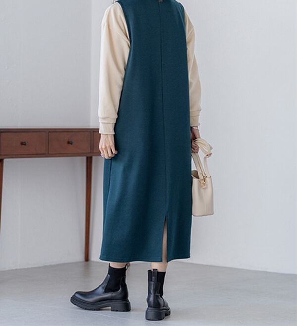 BELLUNA（ベルーナ）の「リブ使いがかわいい裏起毛トレーナー（チュニック）」｜詳細画像