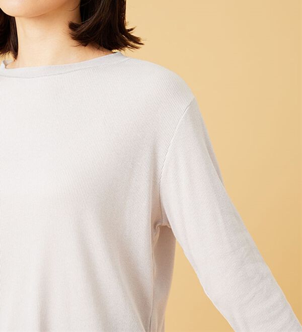 BELLUNA（ベルーナ）の「衿＆袖ラメチュール切替プルオーバー（カットソー）」｜詳細画像