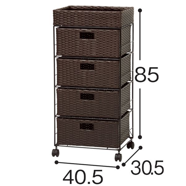 「ラタン調ランドリーチェスト（ランドリーラック・収納）」｜詳細画像
