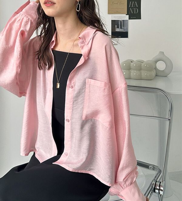 GeeRA（ジーラ）の「着回し自在シアーショートシャツ（シャツ）」｜詳細画像