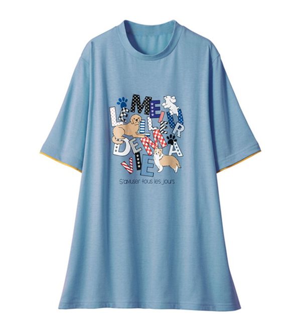 ルフラン（ルフラン）の「【３色組】ゆるっと可愛いわんわんＴシャツ（カットソー）」｜詳細画像