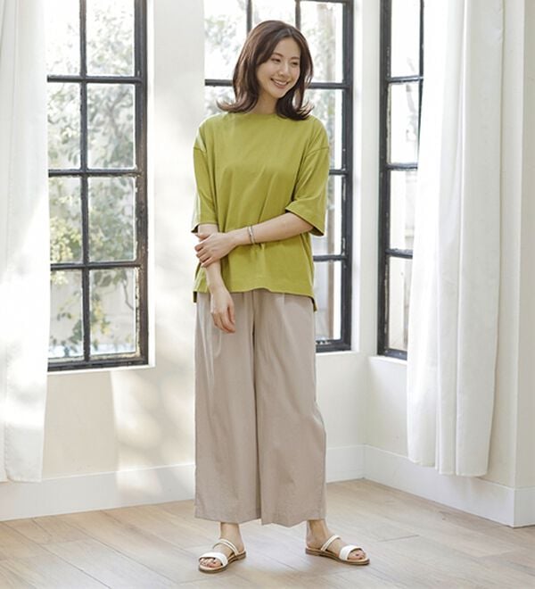 BELLUNA（ベルーナ）の「ひんやリッチコットン大人のゆったりプルオーバー（カットソー）」｜詳細画像