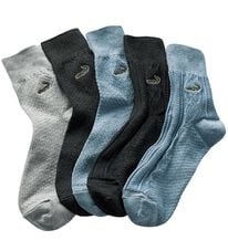 「【５足組】＜クロコダイル＞上質編柄の麻入りカジュアルソックス（メンズ靴下・タイツ）」