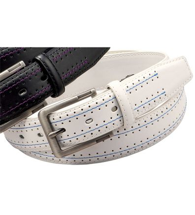 「＜トランスコンチネンツゴルフ＞ステッチがおしゃれなゴルフベルト（メンズベルト）」