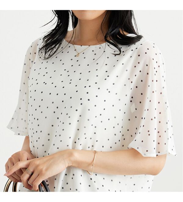 BELLUNA（ベルーナ）の「シフォン素材ドルマンデザインブラウス（ブラウス）」｜詳細画像