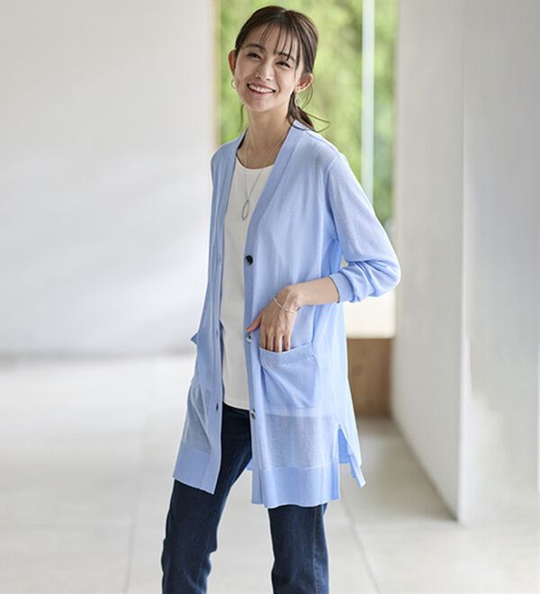 BELLUNA（ベルーナ）の「ＩＣＥＣＬＥＡＮｌｉｇｈｔ！多機能素材ニットカーディガン（ニットカーディガン）」｜詳細画像