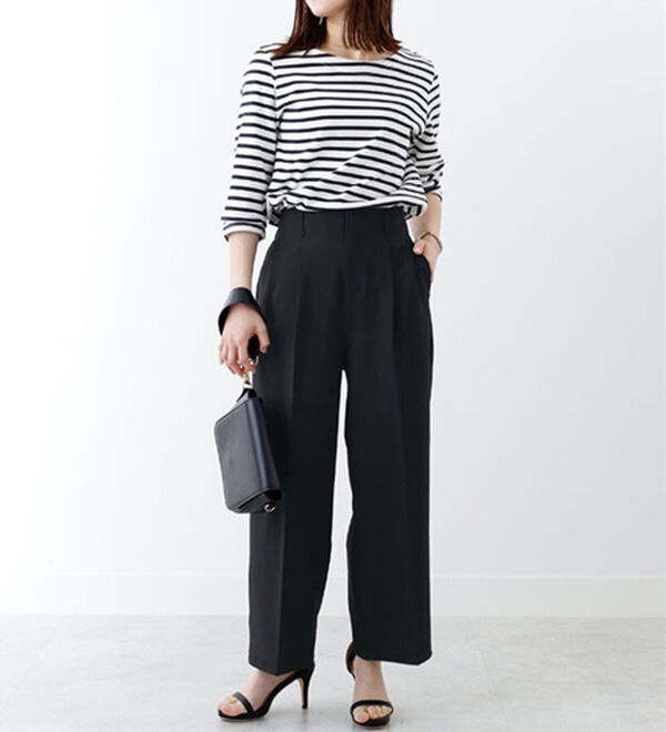 BELLUNA（ベルーナ）の「シワになりにくい！麻調ワイドパンツ（ワイドパンツ・ガウチョ）」｜詳細画像