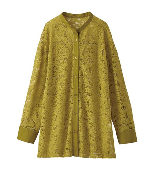 BELLUNA（ベルーナ）の「ビンテージレース素材シャツチュニック（チュニック）」｜詳細画像