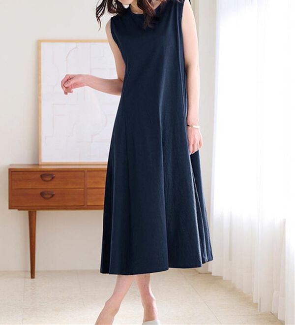 RANAN（ラナン）の「綿１００％フレアーロングワンピース（ロングワンピース）」｜詳細画像