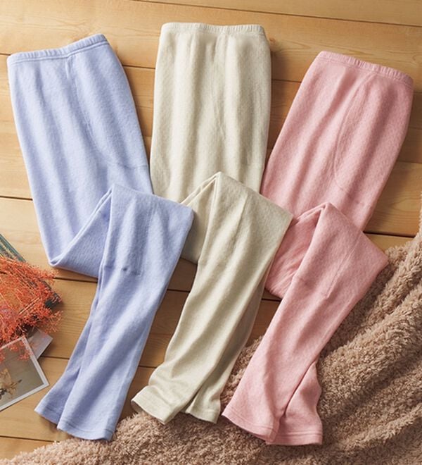 「【３色組】肌側綿１００％腰当付ボトム（肌着・インナーウェア）」｜3色組