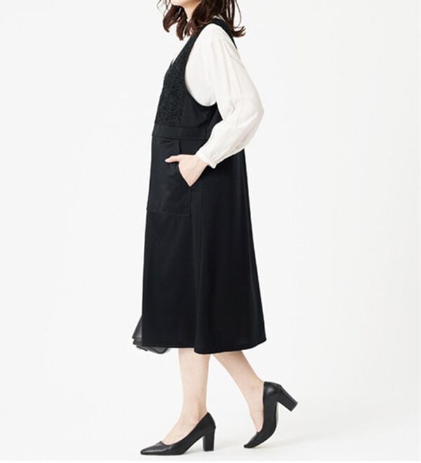 BELLUNA（ベルーナ）の「【Ｌａｇｒｉｌｕａ】レース使いジャンパースカート（ジャンパースカート）」｜詳細画像